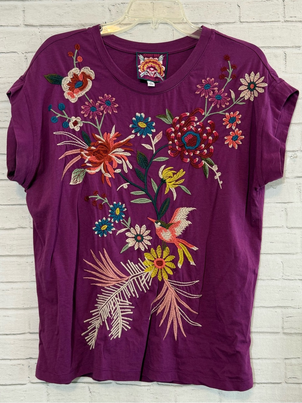 Like New Johnny Was Embroidered Short Sleeve Tee